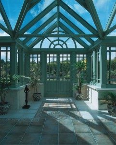 a timber conservatory