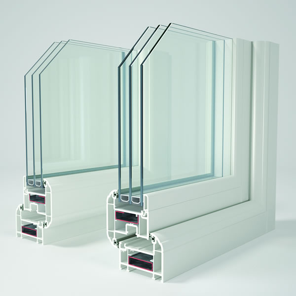 Triple glazed uPVC window